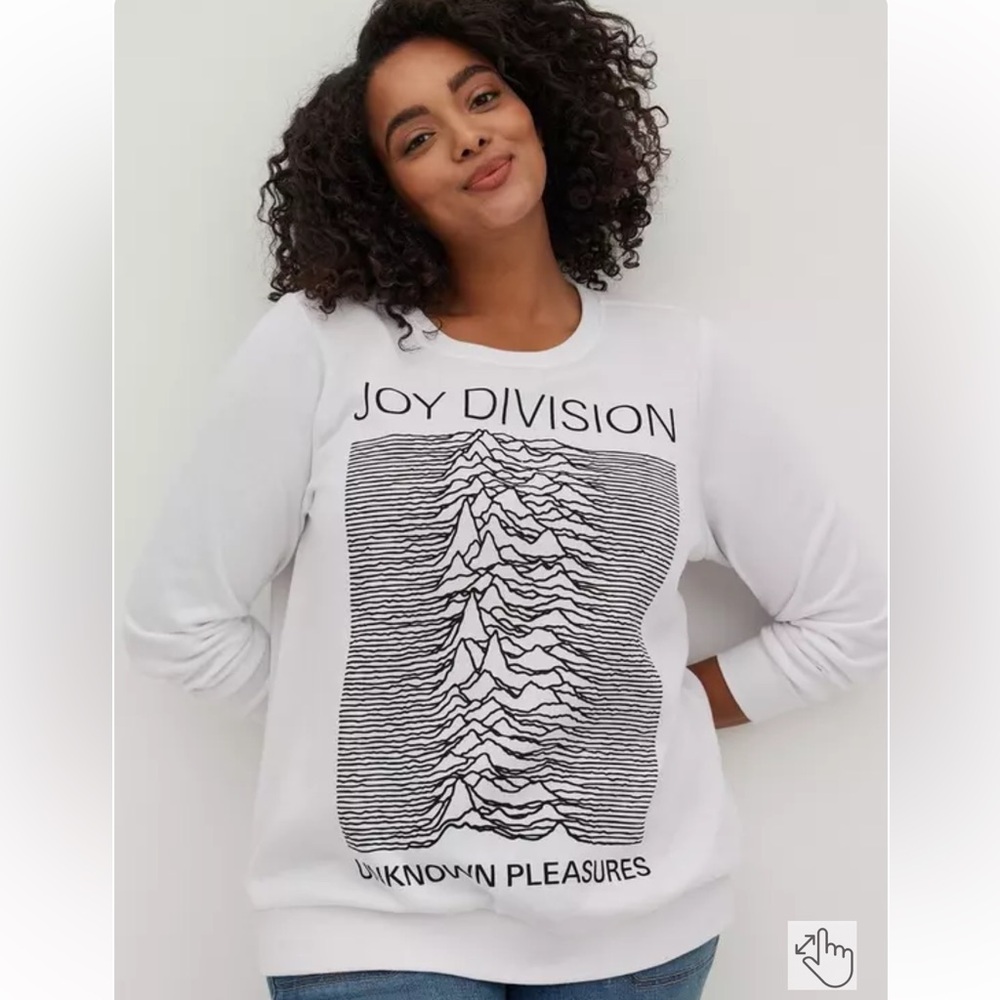NWT Joy Division Cozy Fleece White Sweatshirt